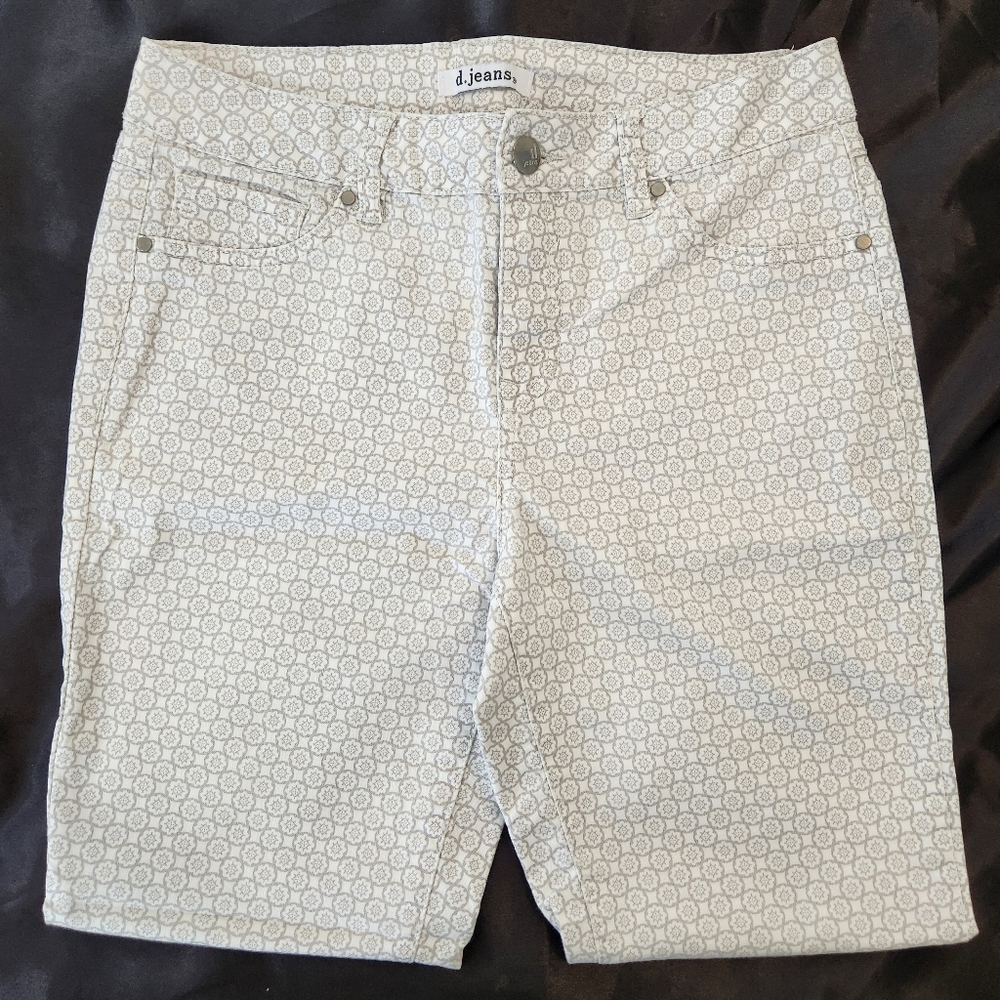 d.jeans Stretchy White & Beige Pants Size 10 💖 - Picture 6 of 9
